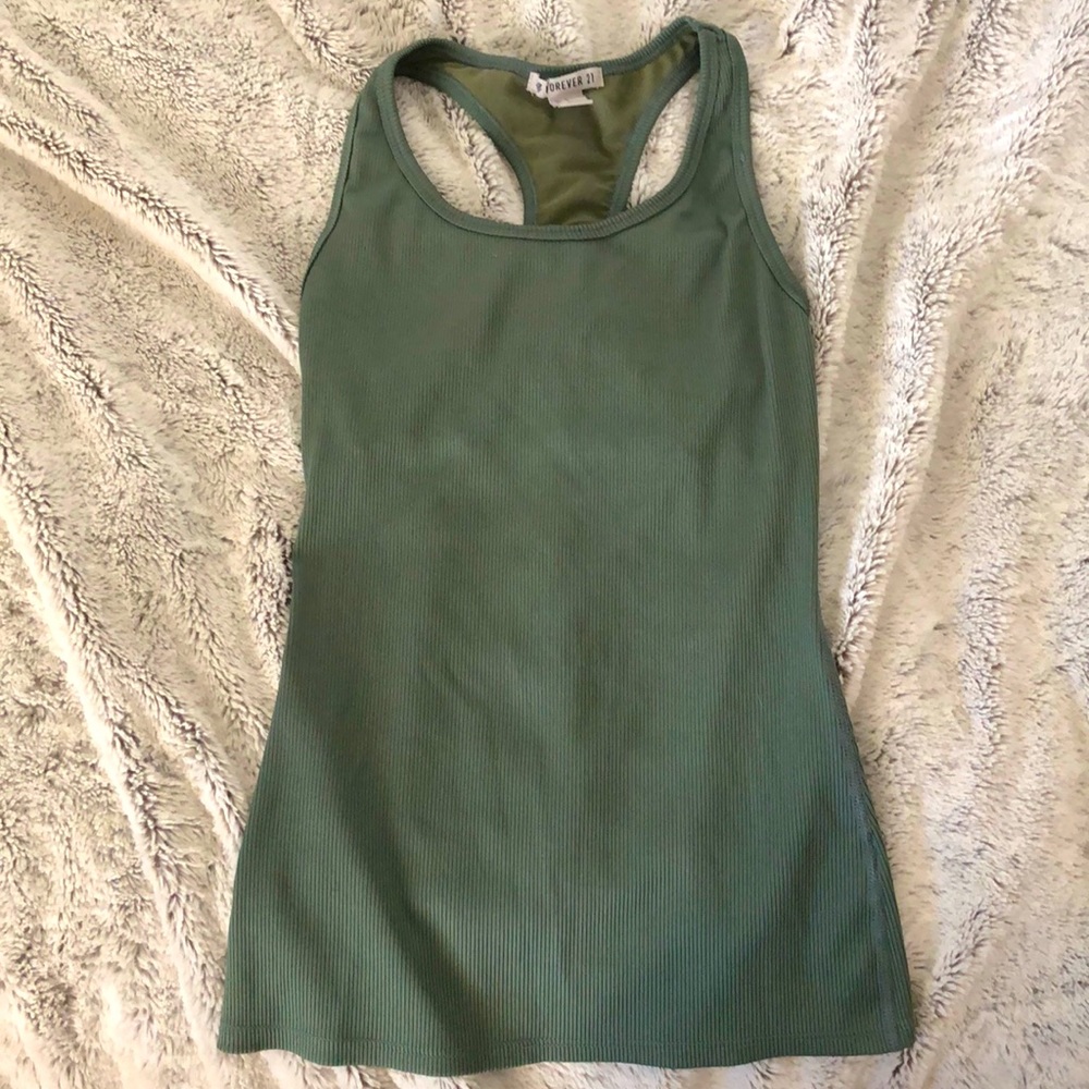 Green Outdoor/Sports Tank Top